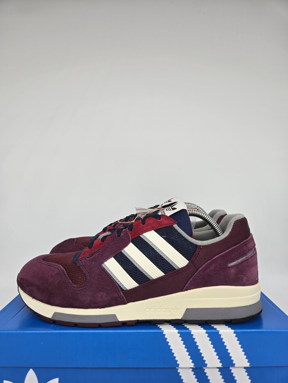 adidas Men's ZX 420 FZ0146 Maroon Collegiate Navy Shoes Size 11.5